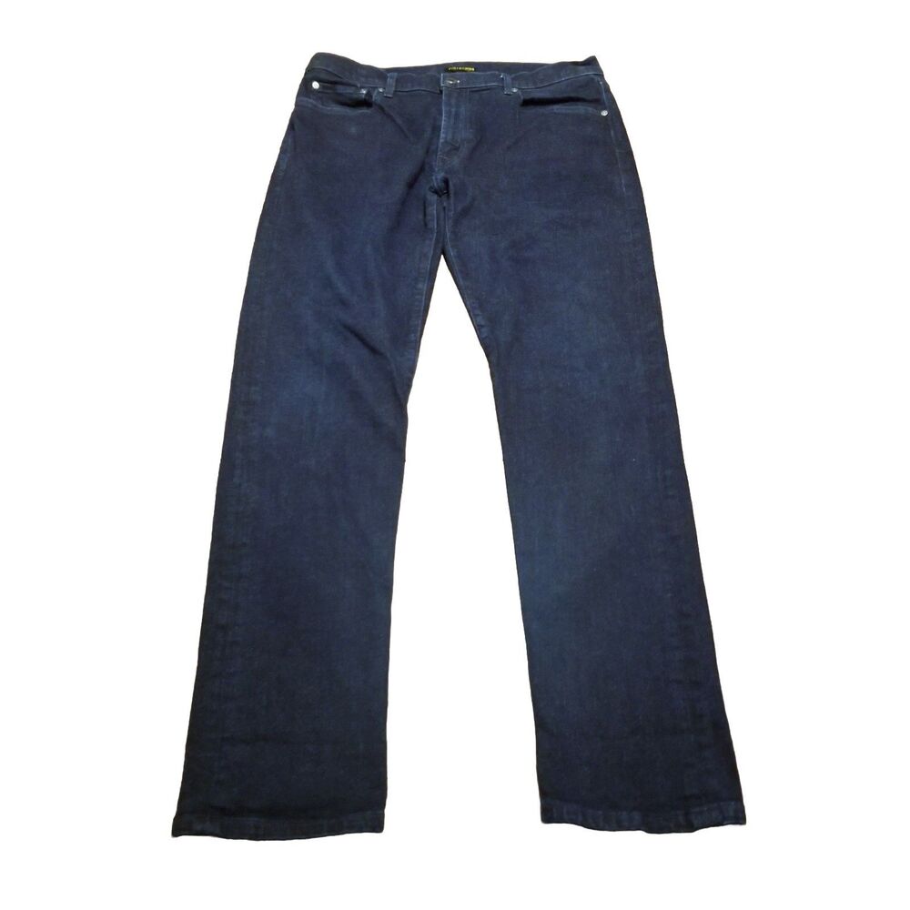 Flint & Tinder Jeans Men's Size 34 Slim Tapered Dark Blue Denim USA (34x32.5)